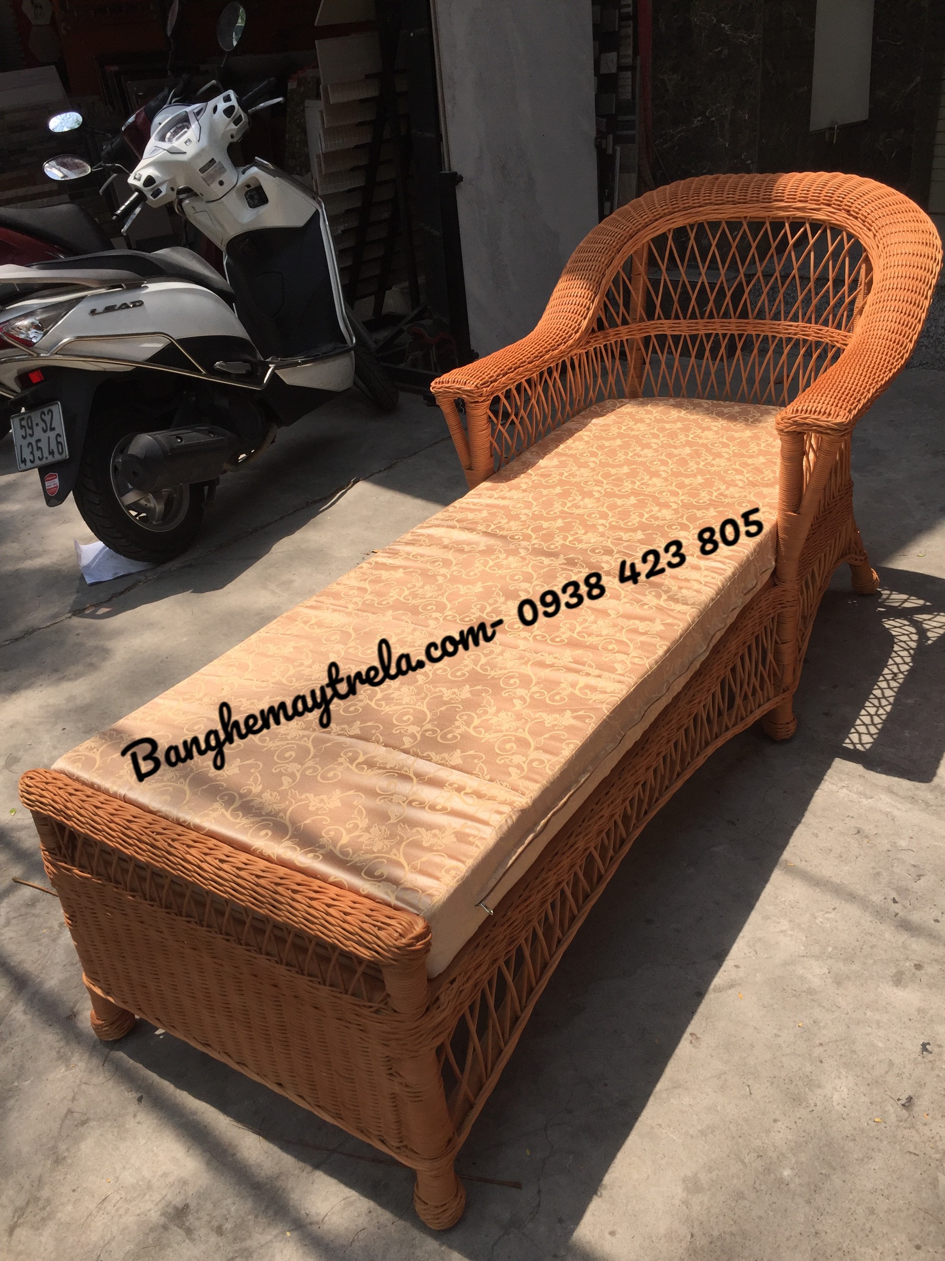 Ghế mây sofa bed nằm thư giãn